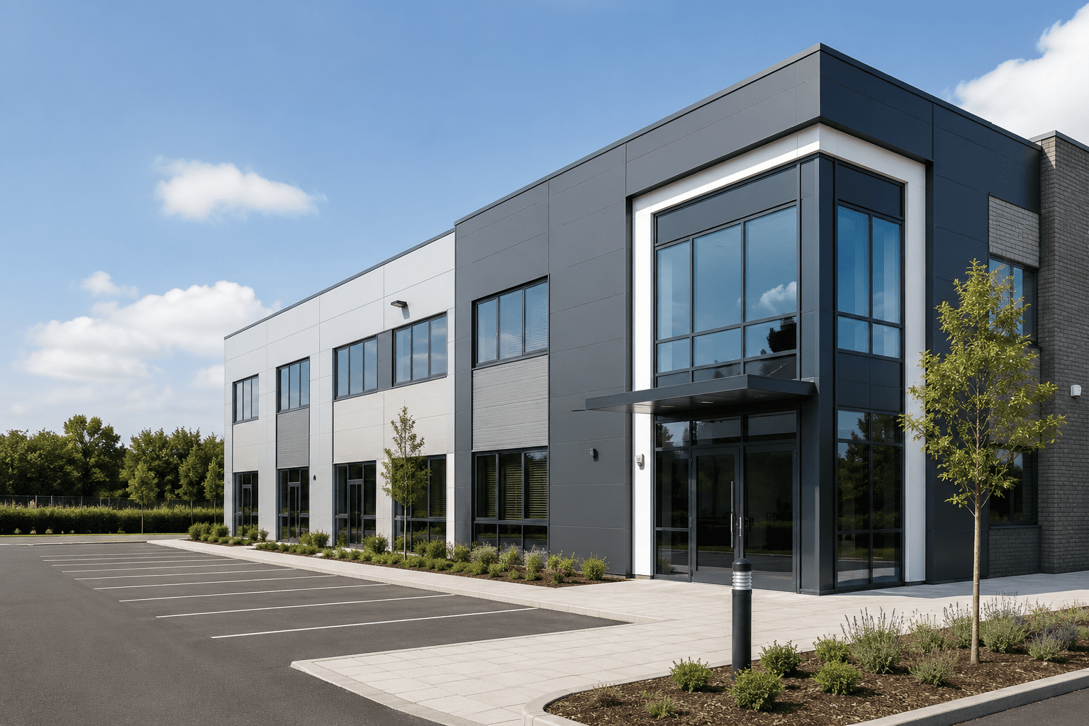 Commercial building refurbishment project in Yorkshire showcasing professional construction and property improvement services.